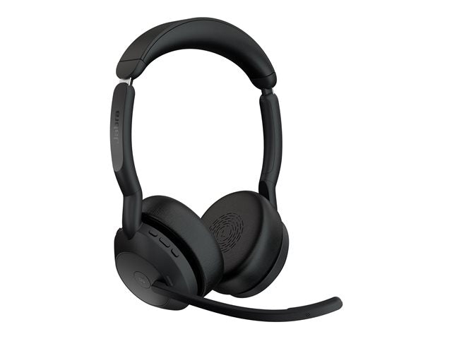 Jabra Evolve2 55 MS Stereo - Headset - Bluetooth - with charging stand - DRWORKS Jabra Evolve2 55 MS Stereo - Headset - Bluetooth - with charging stand - DRWORKS